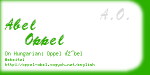 abel oppel business card